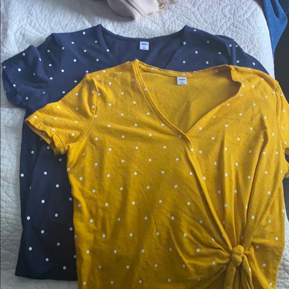 Two polka dot tops